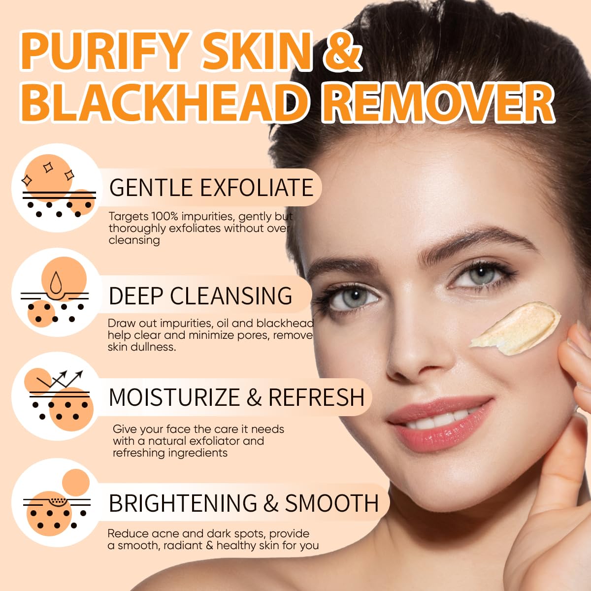 Instrucciones: masajear durante dos minutos con el exfoliante IREV.