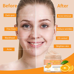 Textura cremosa del exfoliante facial con vitamina C de IREV.