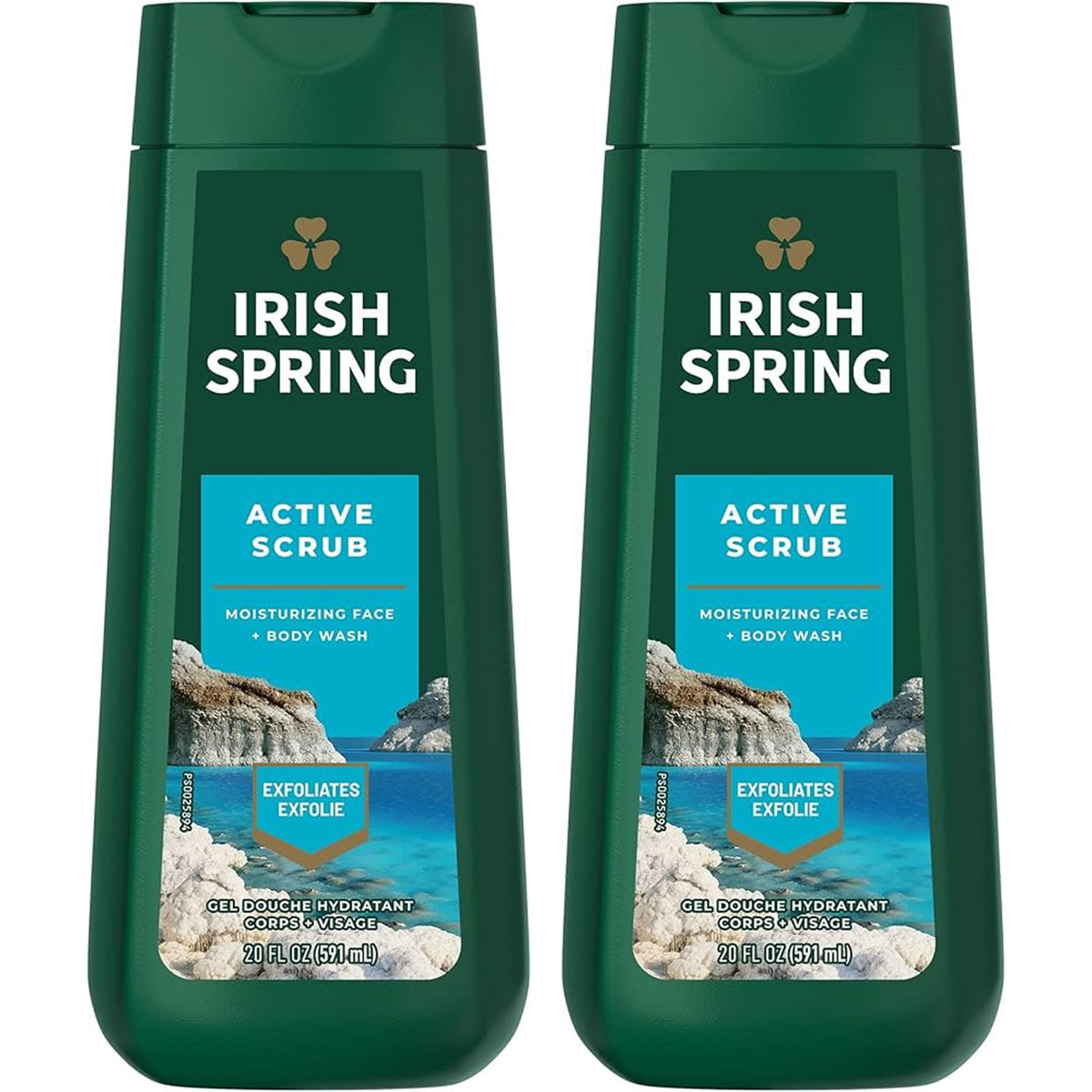 Irish Spring Active Scrub, ducha cuerpo, limpieza intensa y fresca durante todo el día
