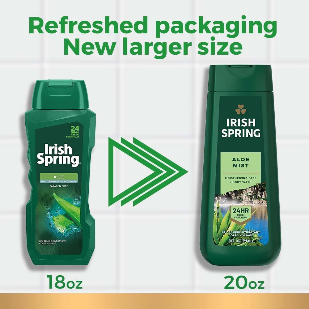 Irish Spring: fraîcheur 24 heures après chaque douche.