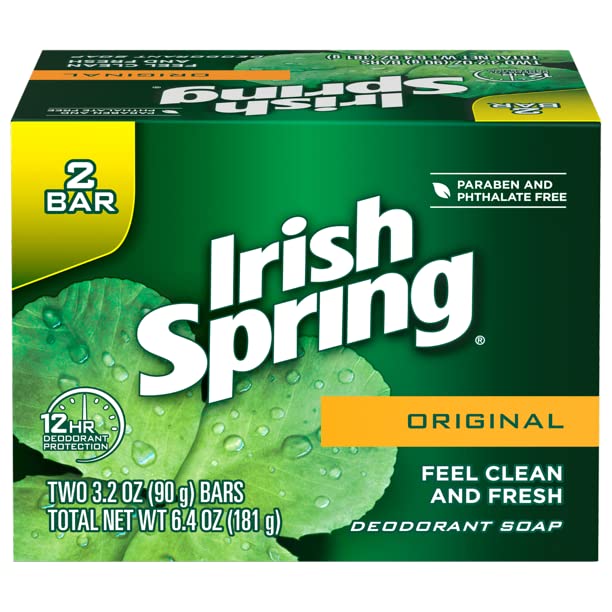 Irish Spring Original barra desodorante interior, fórmula suave para uso diario