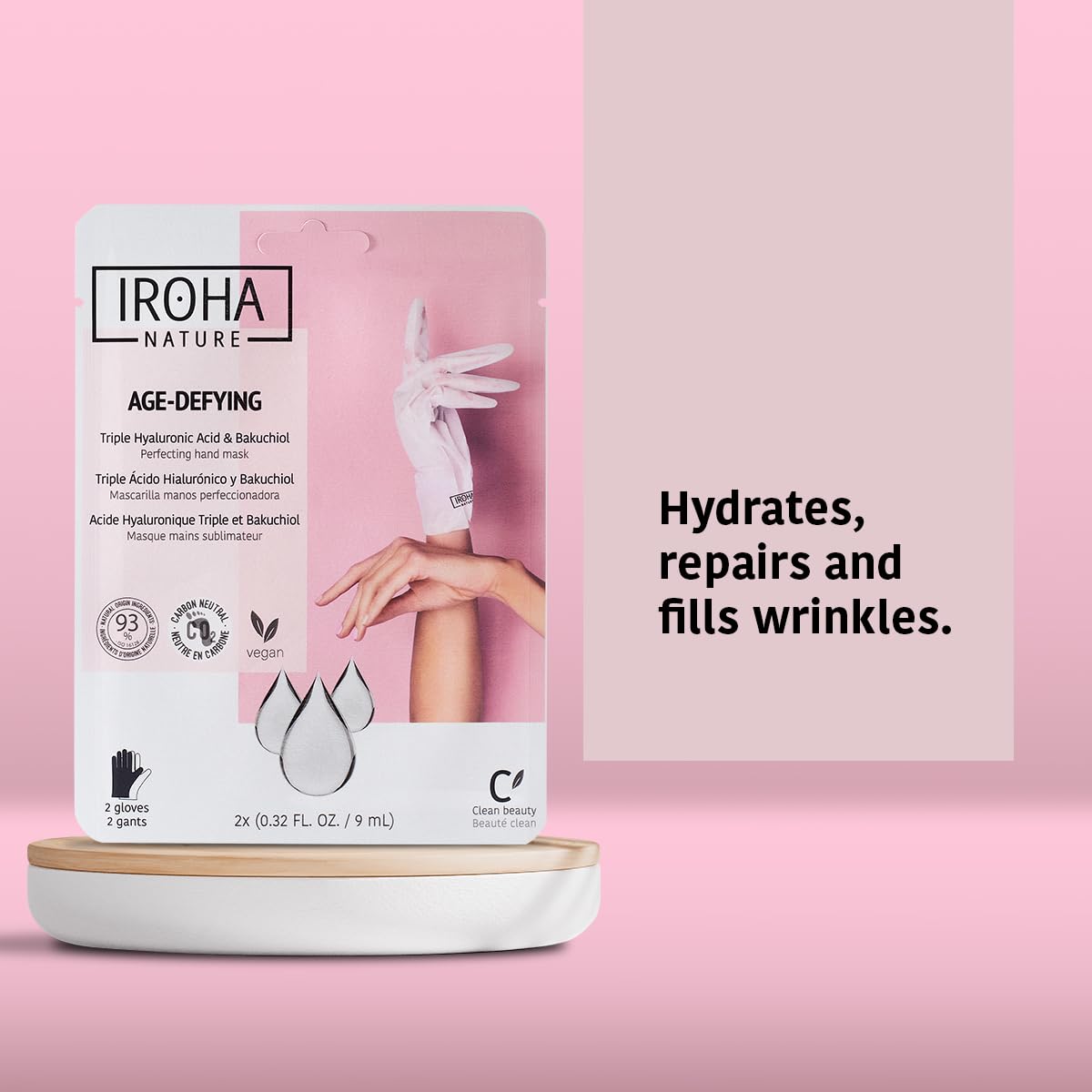 IROHA NATURE bakuchiol: acción antioxidante en manos