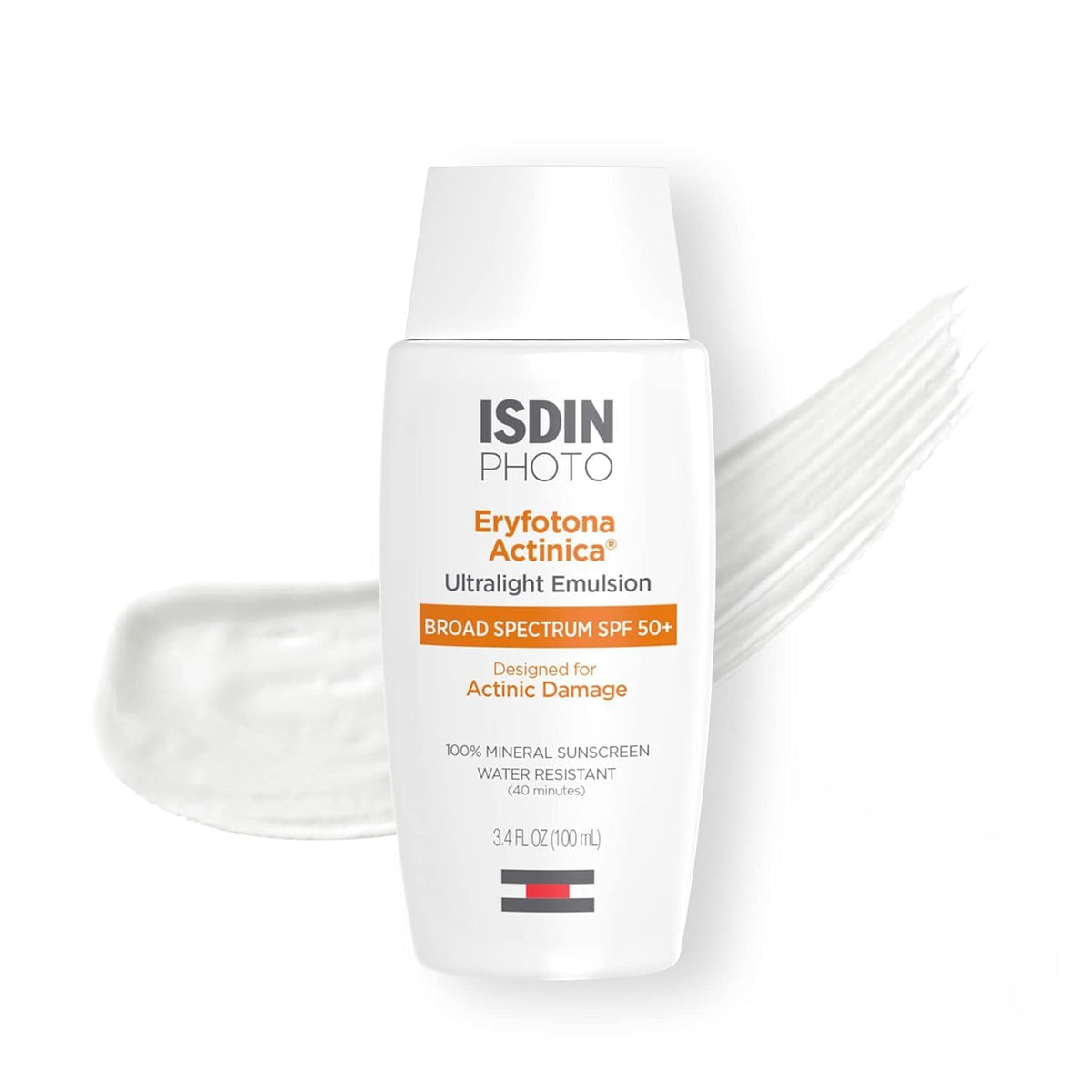 ISDIN Eryfotona Actinica: bote ultraligero con protección mineral SPF50+ para uso diario.