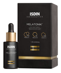 ISDIN Melatonik — bouteille sérum nuit prête pour l'hydratation nocturne.