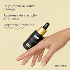 ISDIN Melatonik — application visage avec glisse légère et absorption facile.