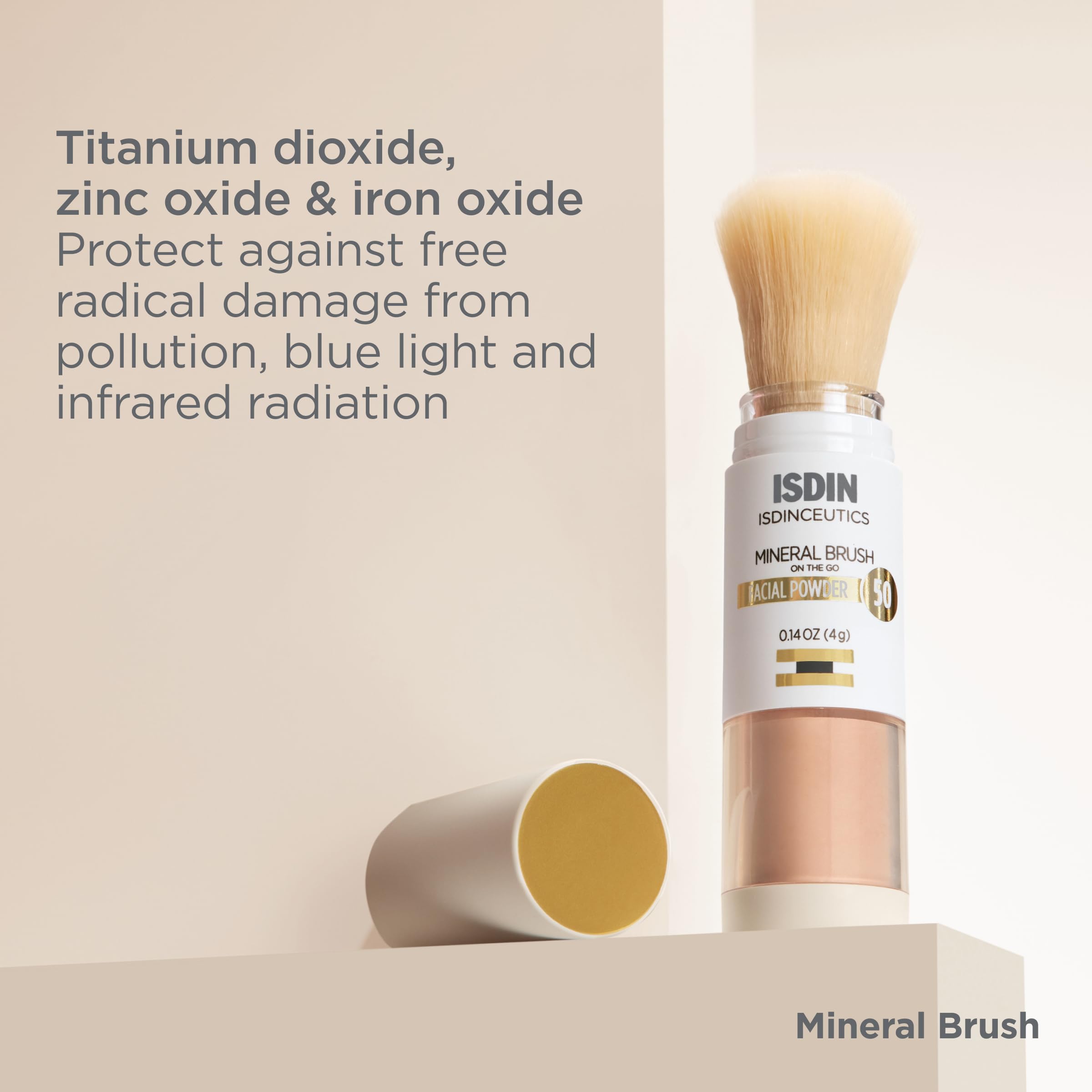 ISDIN Mineral Brush Powder listo para retoques durante el día