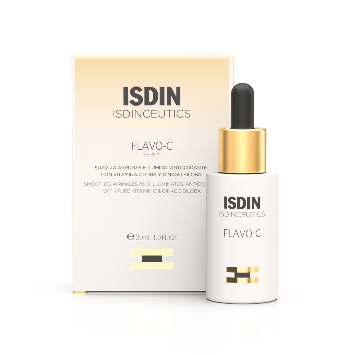ISDIN Flavo-C sérum botella de 100 ml para brillo y protección diaria