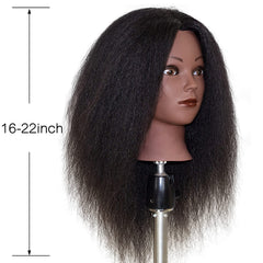 ISHOTAIME cabeza maniquí con cabello de 18 pulgadas de hebra máxima
