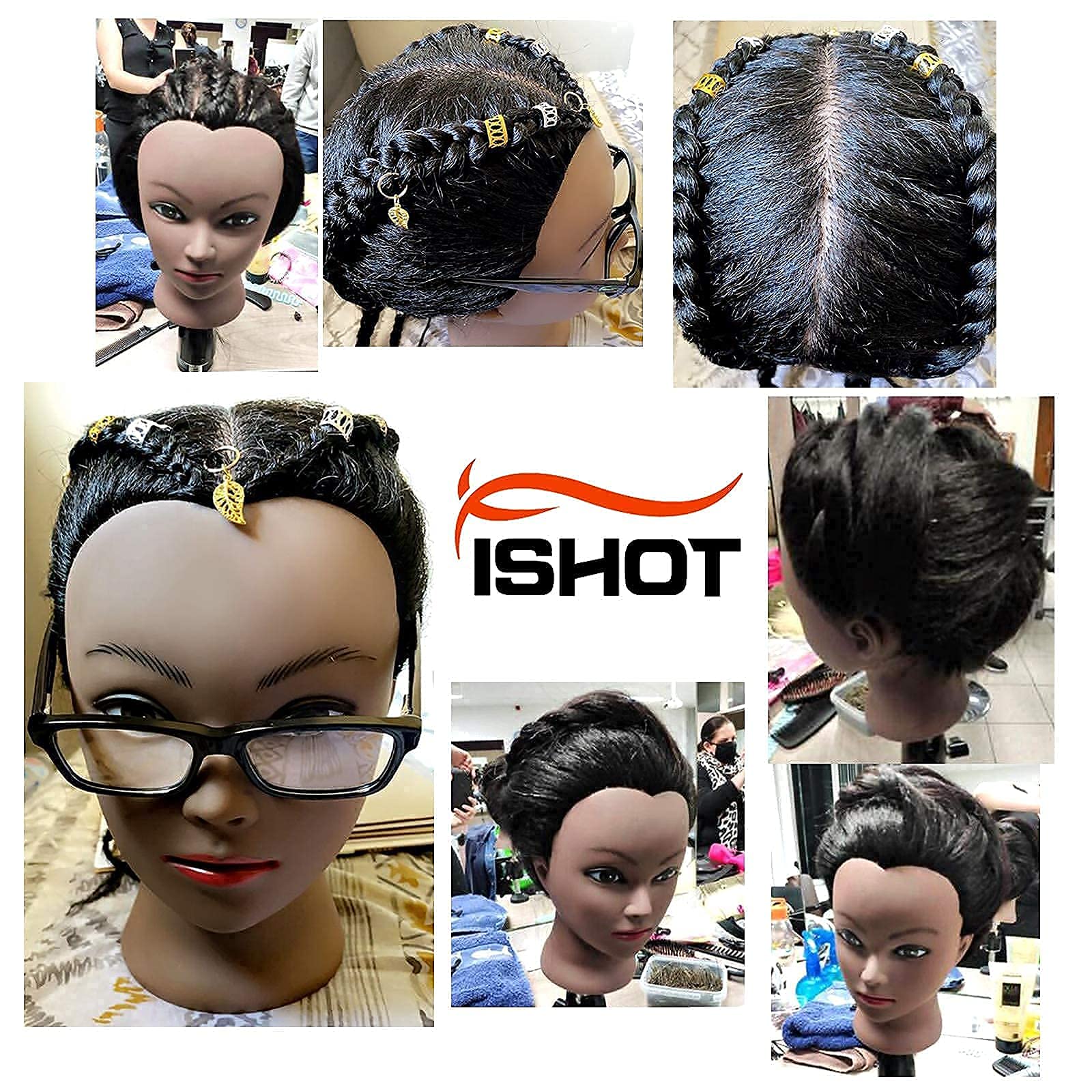 ISHOTAIME cabeza maniquí base estable para clase de cosmetología
