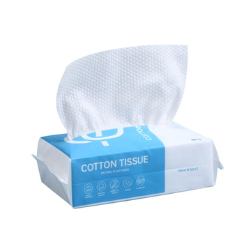 ISHOWBEST, toallas faciales desechables suaves, empaque de 60 para piel sensible.