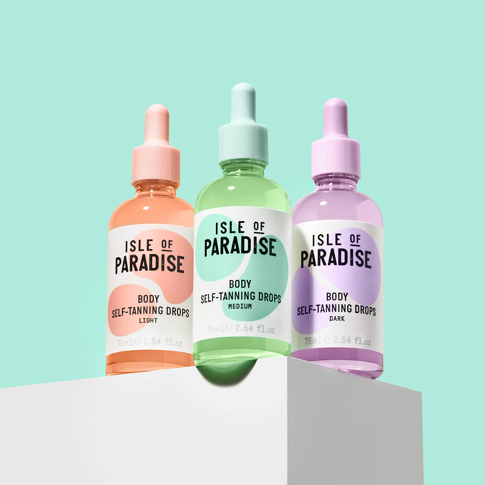 Isle of Paradise: aplicación fácil para rostro y cuerpo con gotas