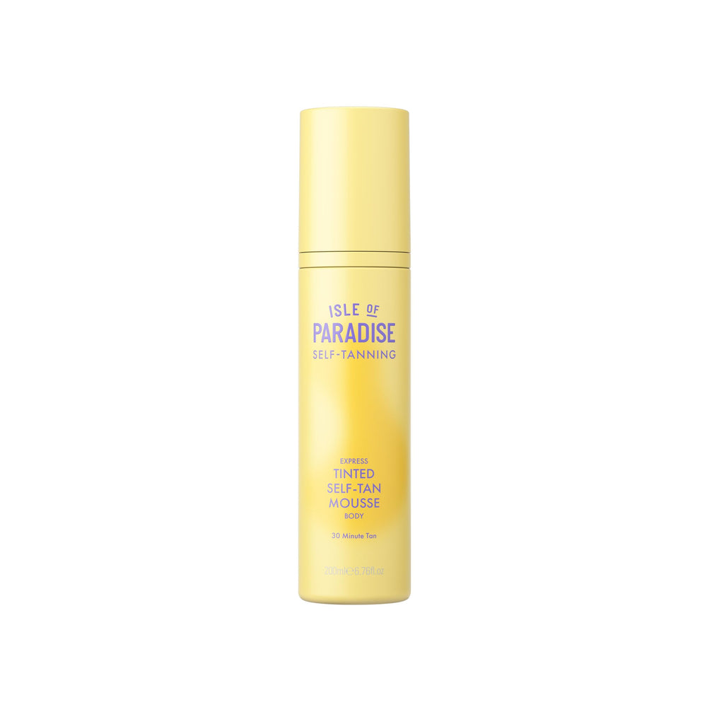 Isle of Paradise Express Mousse con guía de color para bronceado gradual.