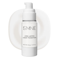 IS'MINE white liquid foundation bottle pump for quick, even base application.