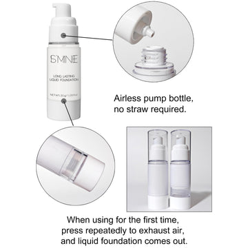IS'MINE white liquid foundation packaging closeup with vegan cruelty-free branding.