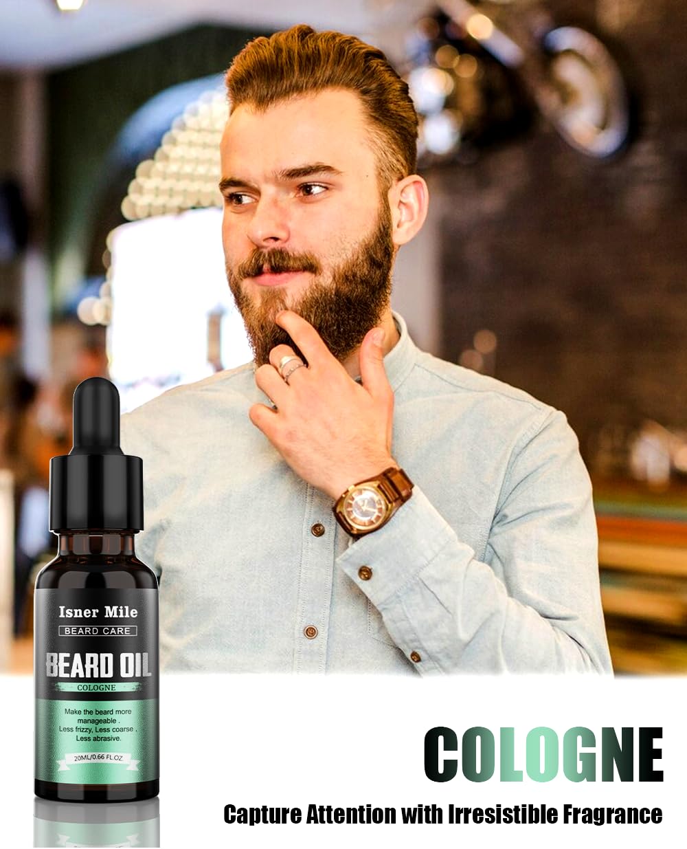 ISNER MILE aceite para barba Sin fragancia: cuidado ligero sin olores.