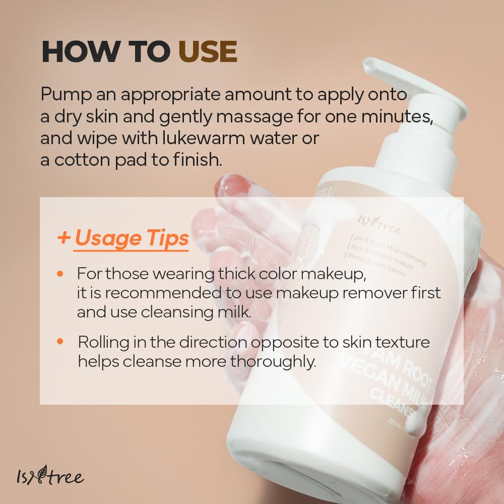 Aplicación suave en la cara para retirar maquillaje.