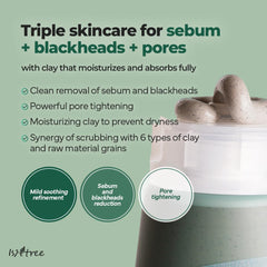 IsNtree Mascarilla Arcilla Mugwort Calmante, aplicación suave en piel sensible