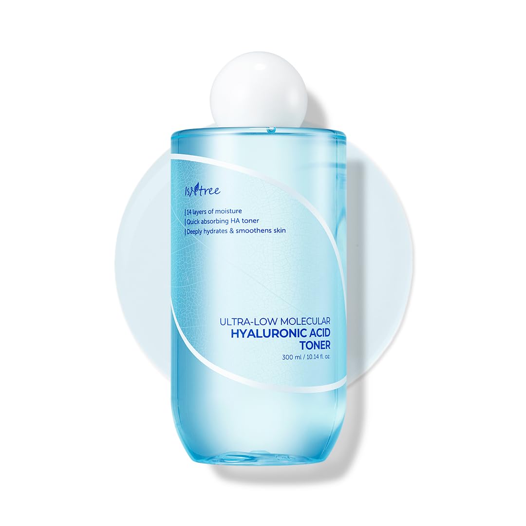 ISNTREE Toner: botella en primer plano para hidratación suave y rápida