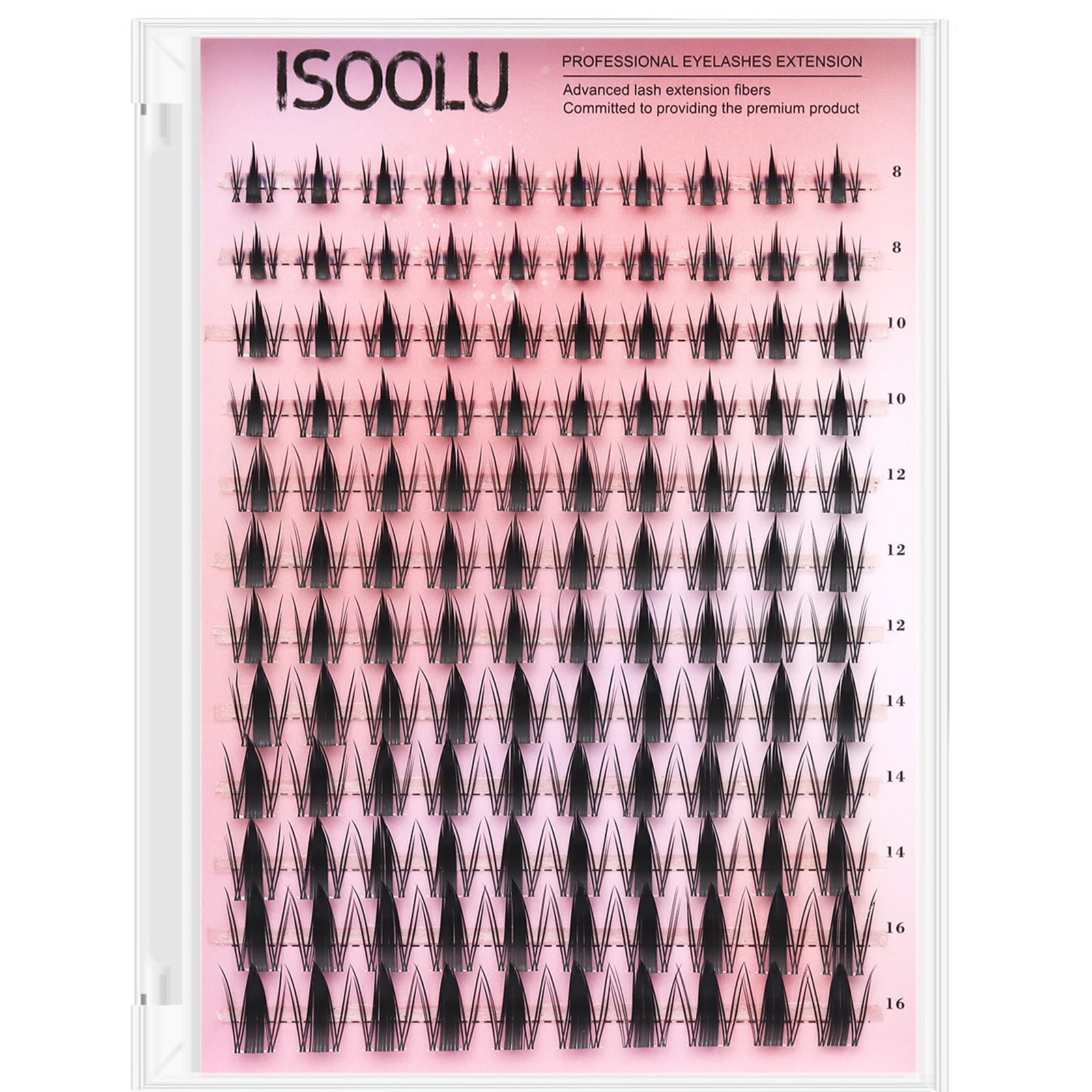 ISOOLU kit de racimos Manga para crear looks completos de pestañas.