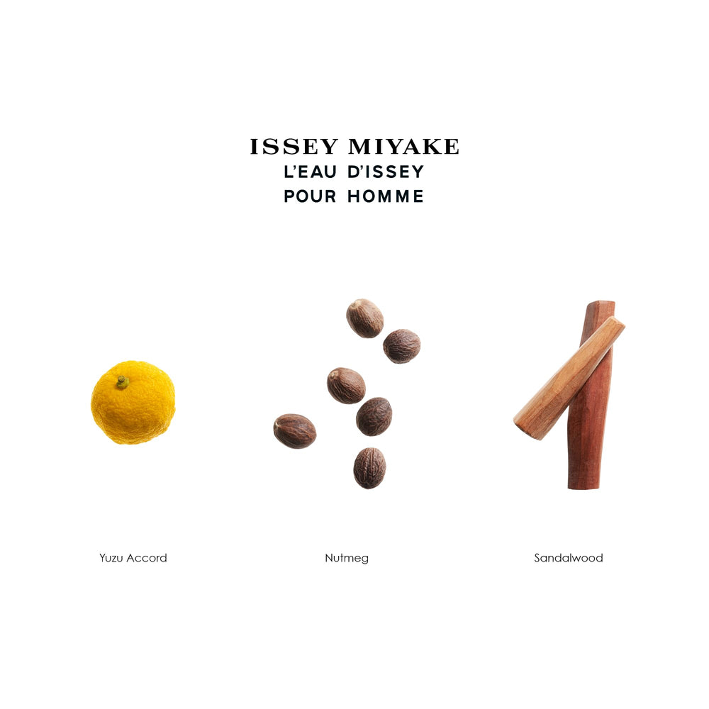 Issey Miyake L'Eau d'Issey Pour Homme, notas de Yuzu para frescura inmediata.