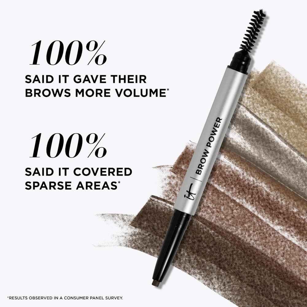 IT Cosmetics Brow Power Universal Taupe: tono ajustable por presión para cejas claras u oscuras.