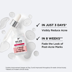 IT Cosmetics Bye Bye Breakout Serum - aplicación suave en zonas con acné.