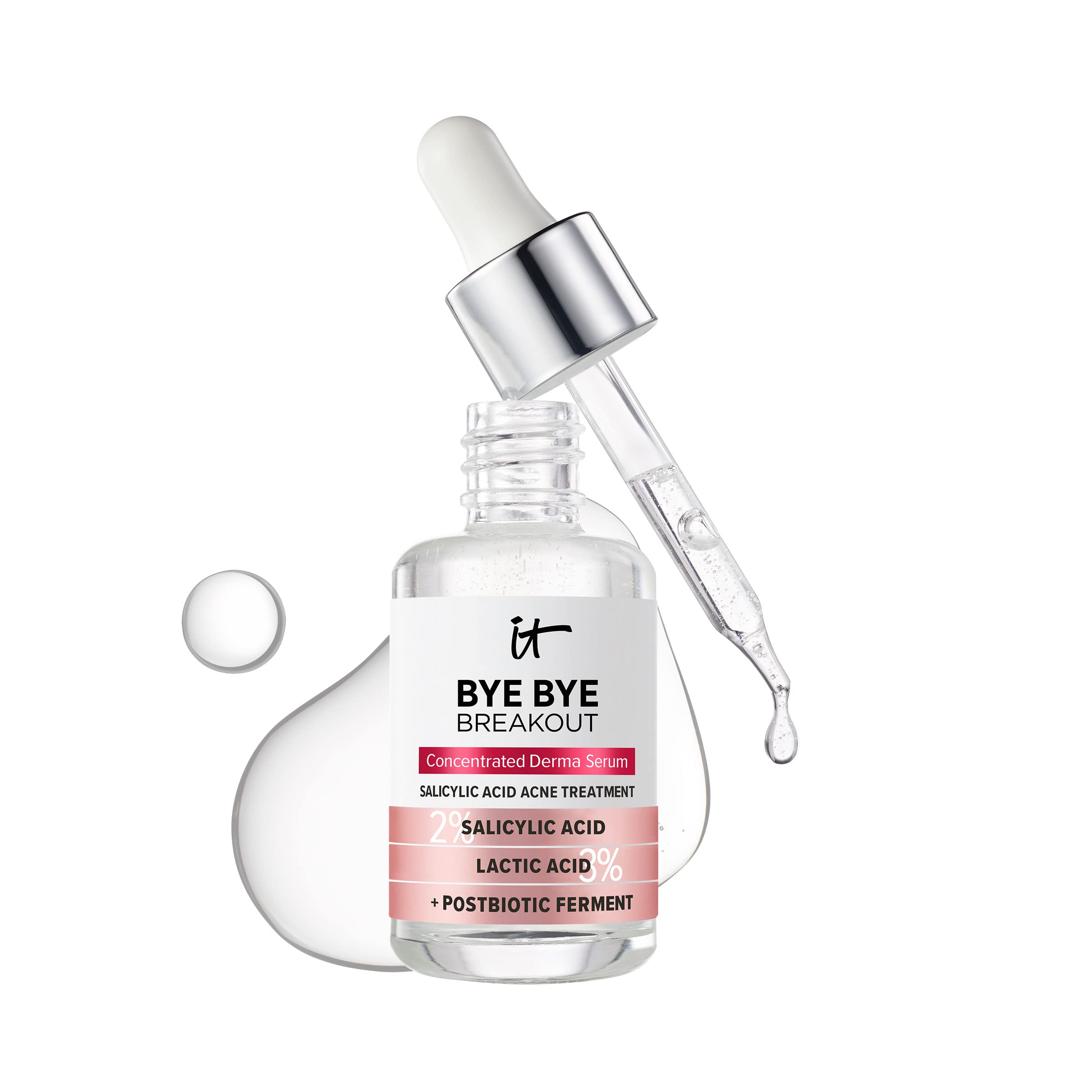 IT Cosmetics Bye Bye Breakout Serum - botella con dosis para piel clara.