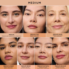 Avant/après avec le concealer, correction des cernes notable.