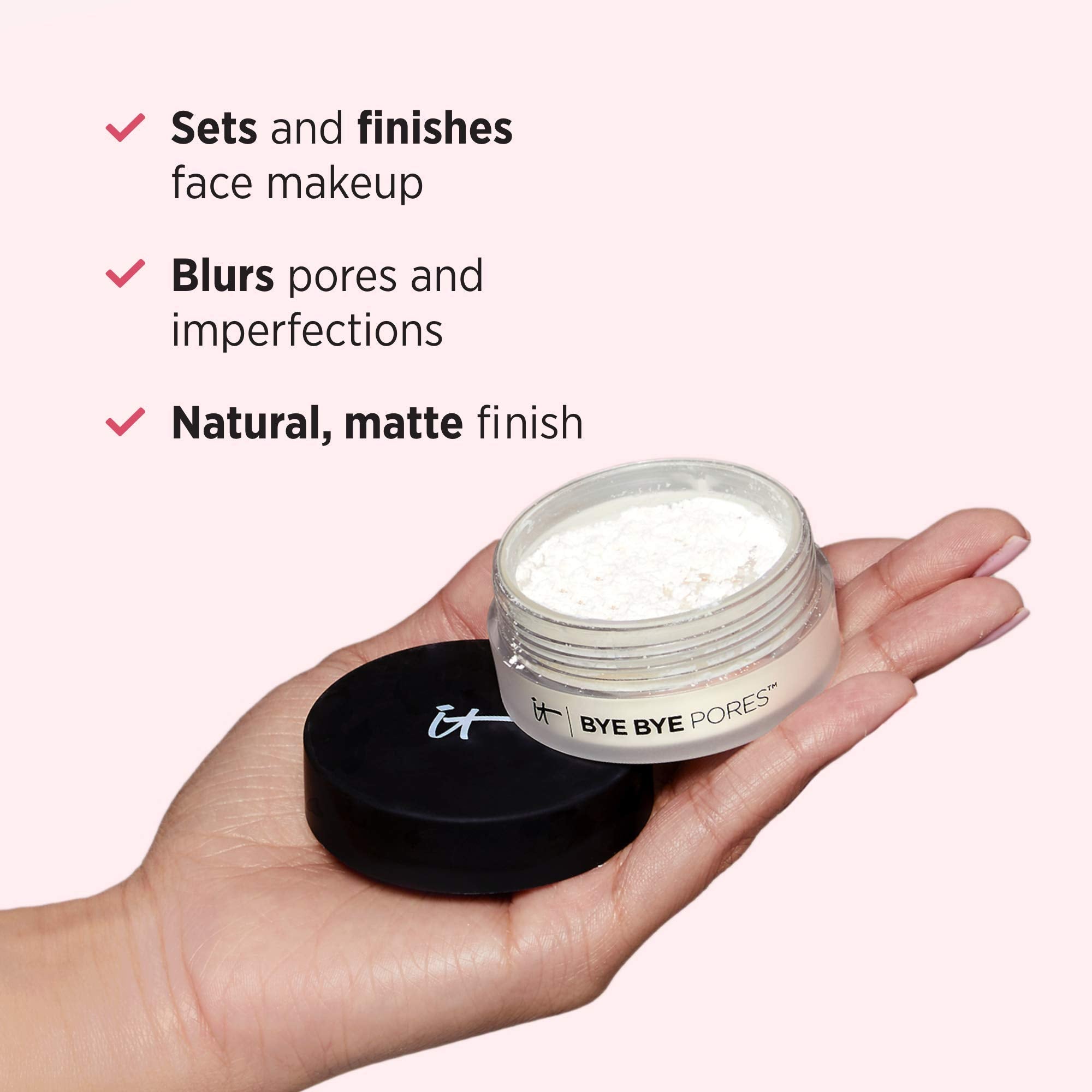 Acabado difuminado y mate al usar Bye Bye Pores