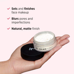 Acabado difuminado y mate al usar Bye Bye Pores