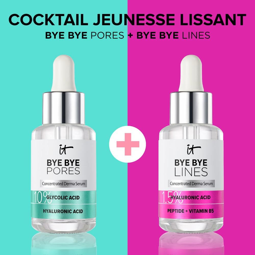 IT Cosmetics Bye Bye Pores Serum hidratación con ácido hialurónico para confort de la piel.