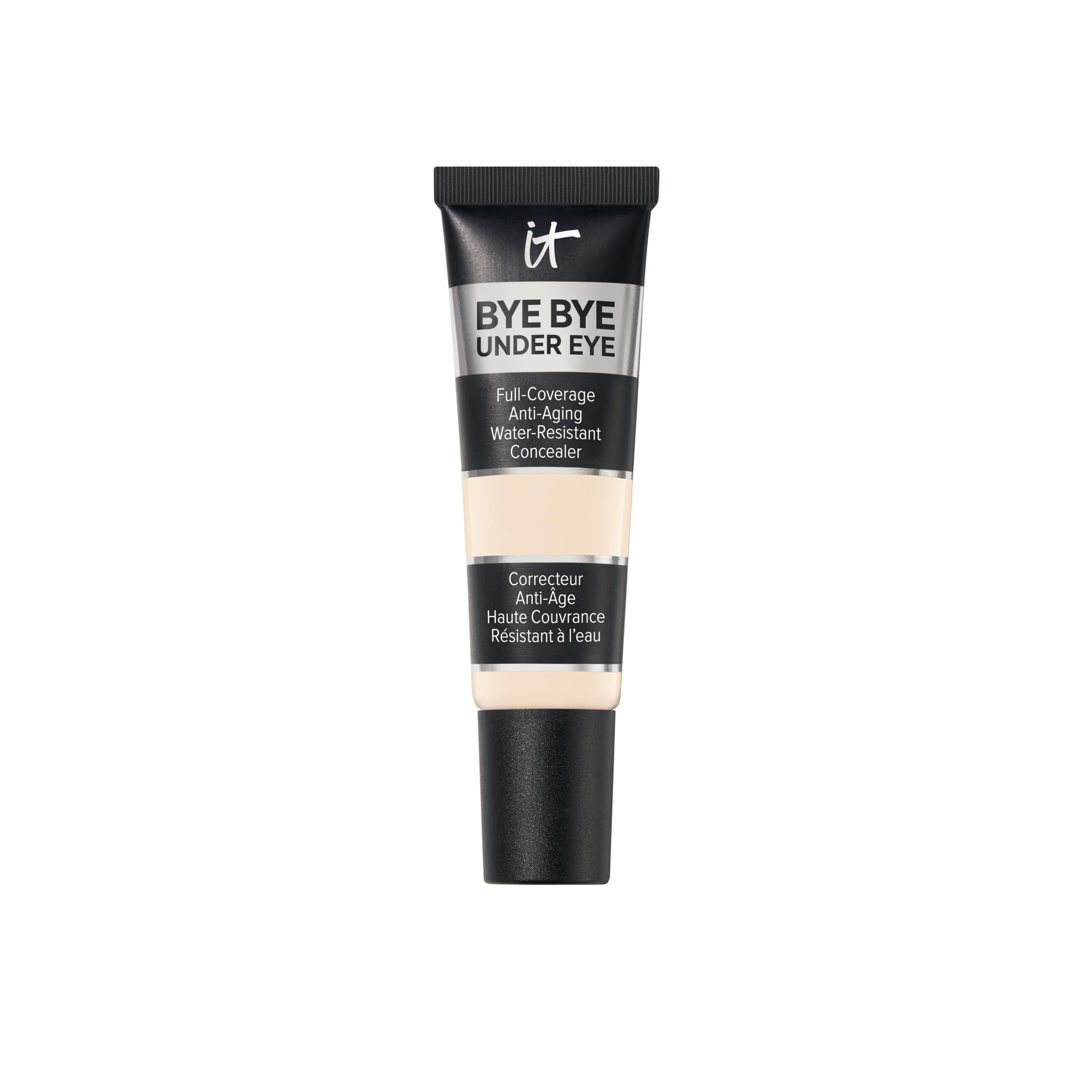 IT Cosmetics Bye Bye Under Eye Concealer: aplicación suave para cobertura total sin pliegues.