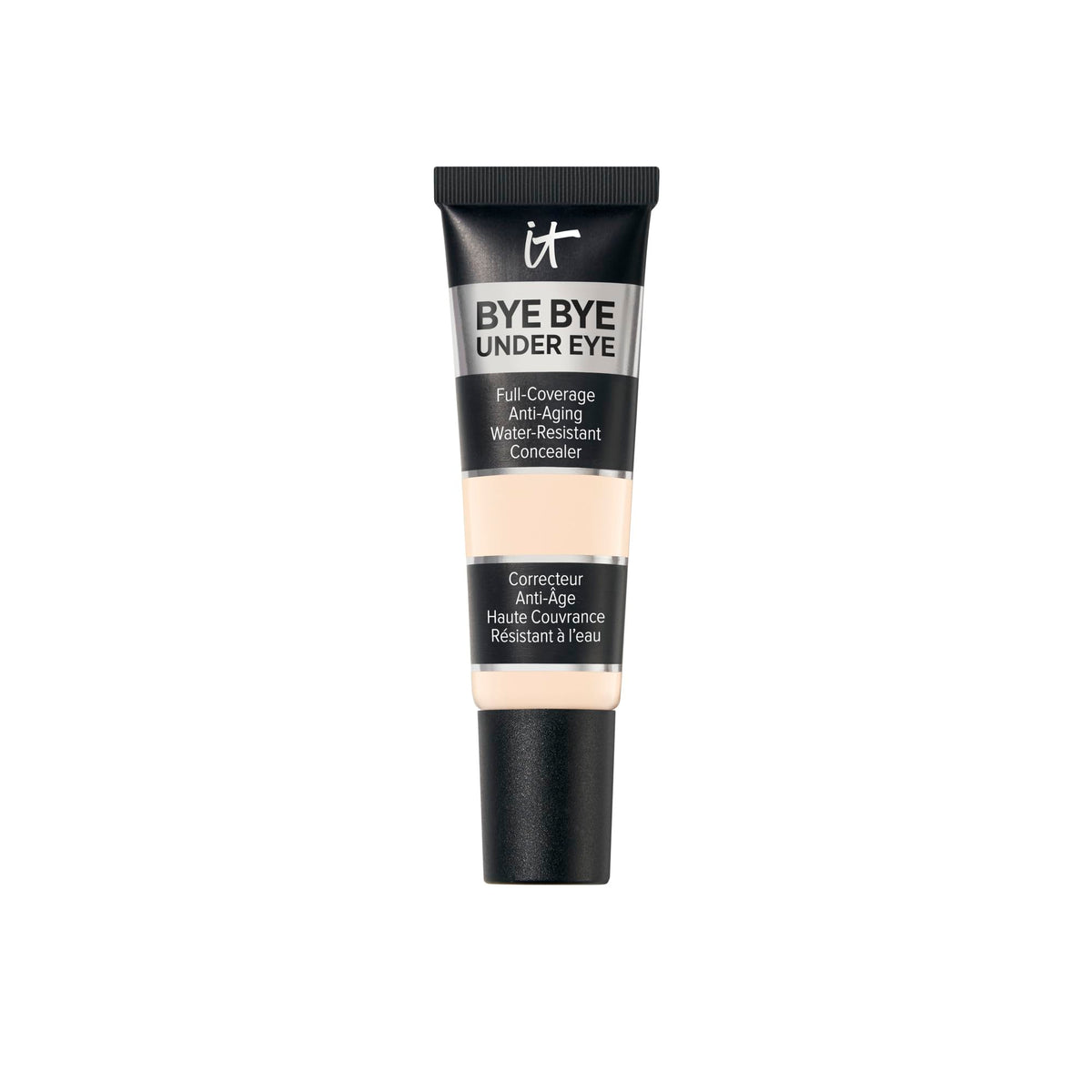 IT Cosmetics Bye Bye Under Eye Concealer: aplicación suave para cobertura total sin pliegues.