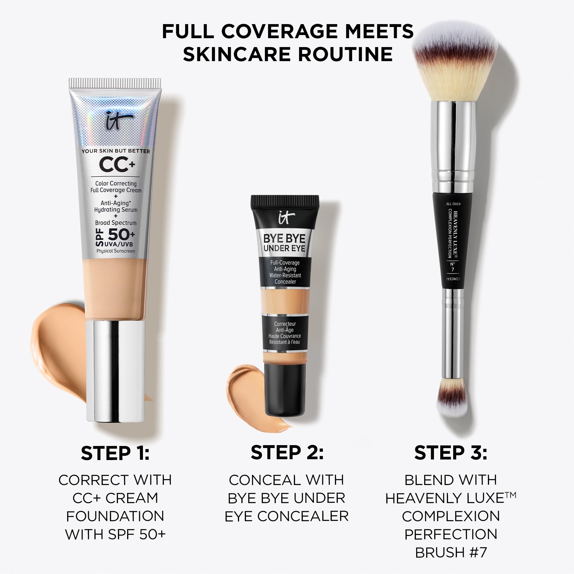 Cobertura de 24 horas con IT Cosmetics Bye Bye Under Eye Travel hidratante.