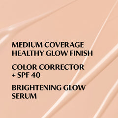 IT Cosmetics CC+ Nude Glow, enfoque aplicacion-1-2-pulsos, cobertura ligera fácil de aplicar.