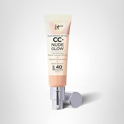 IT Cosmetics CC+ Nude Glow, acabado radiante para piel con brillo saludable.