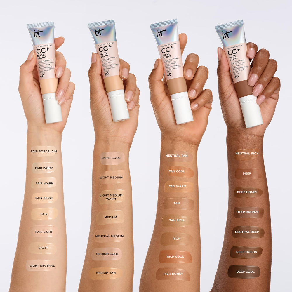 Niacinamida 2% en IT Cosmetics CC+ Nude Glow para iluminar poros