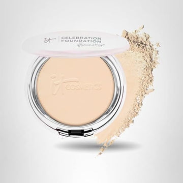 Compacto portátil de IT Cosmetics Celebration Foundation Illumination para retoques diarios