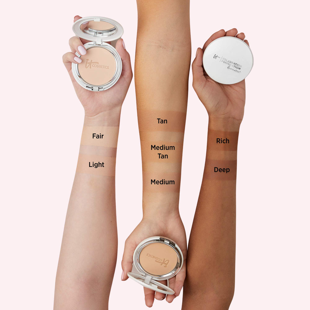 IT Cosmetics Celebration Foundation Illumination destaca tecnología gotas de luz para brillo suave