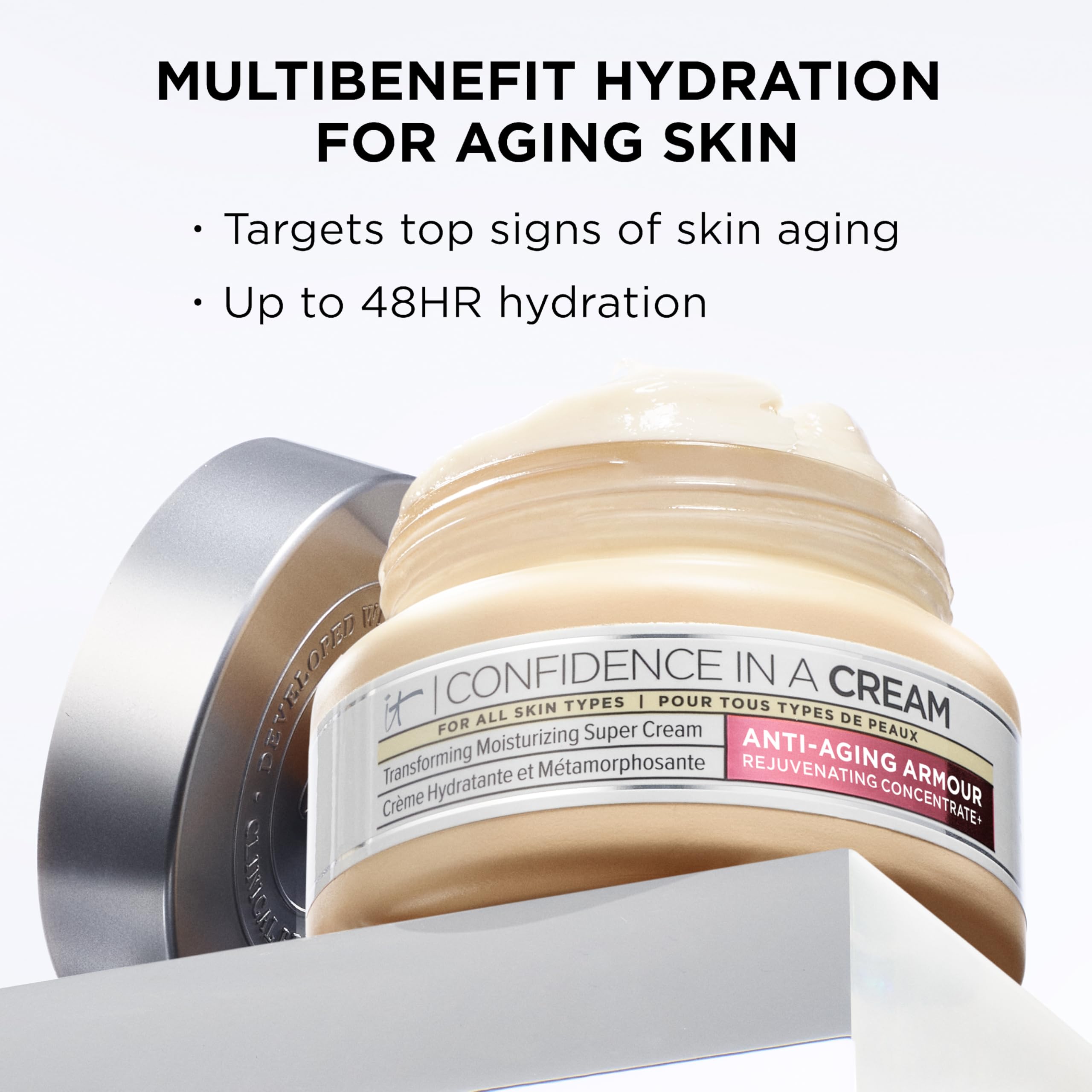 IT Cosmetics Confidence in a Cream Jumbo uso diario para todo tipo de piel.