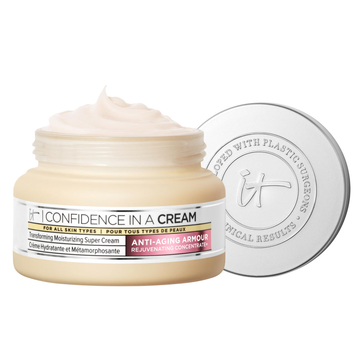IT Cosmetics Confidence in a Cream, textura rica que hidrata rápidamente la piel