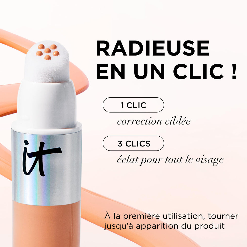 IT Cosmetics Do It All Radiant Concealer application ciblée pour camoufler taches et cernes.