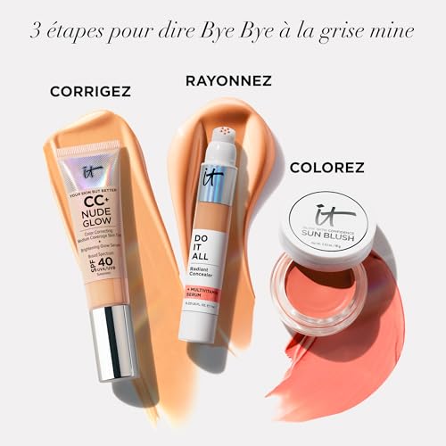 IT Cosmetics Do It All Radiant Concealer peut servir de correcteur couleur pour unifier le teint.