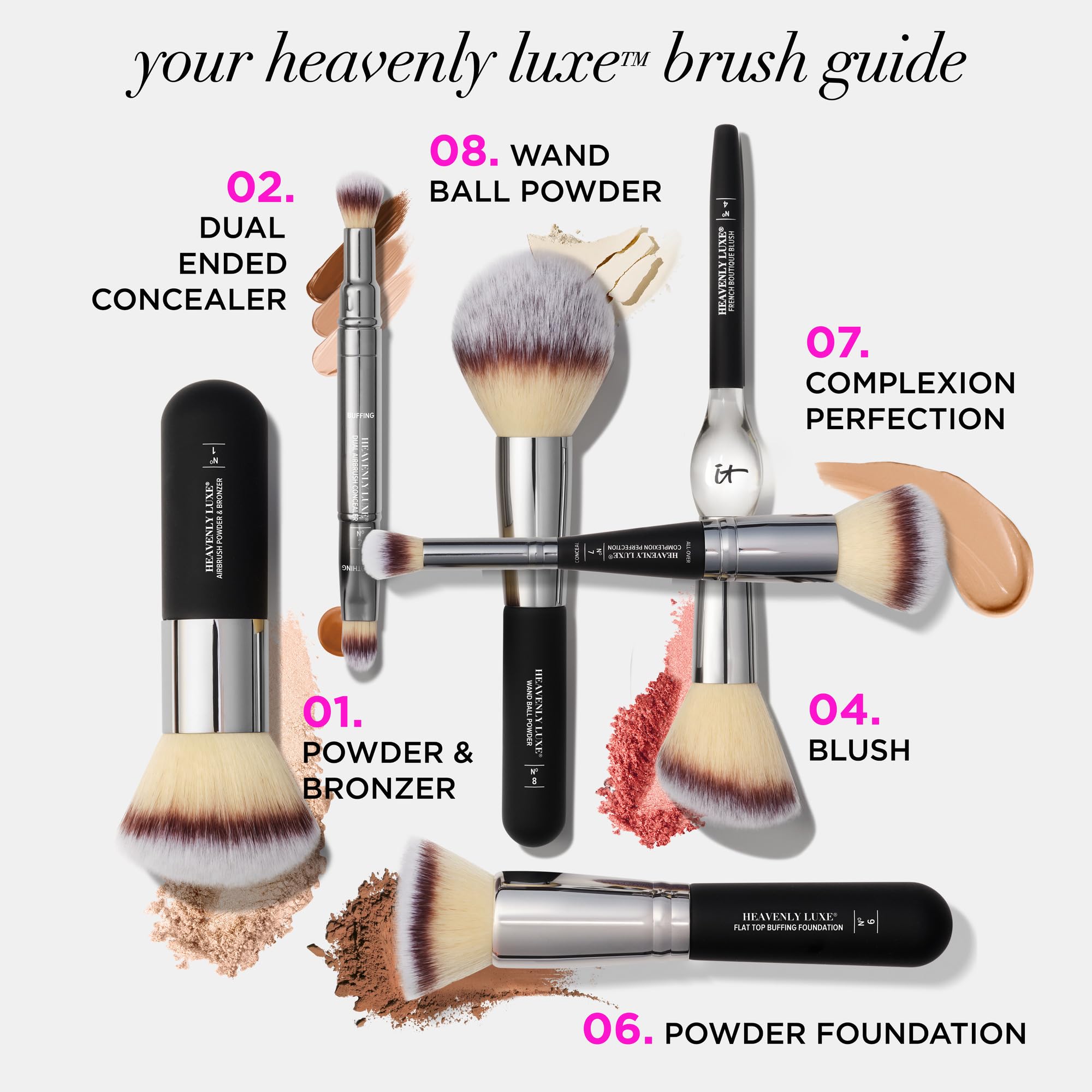 Higiene profesional y rendimiento constante del cepillo IT Cosmetics #7.