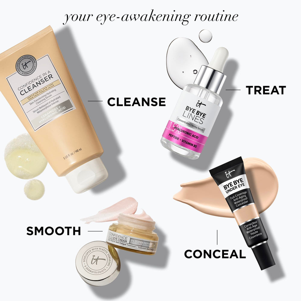 IT Cosmetics péptidos 4 tipos, refuerzan la estructura de la zona ocular.