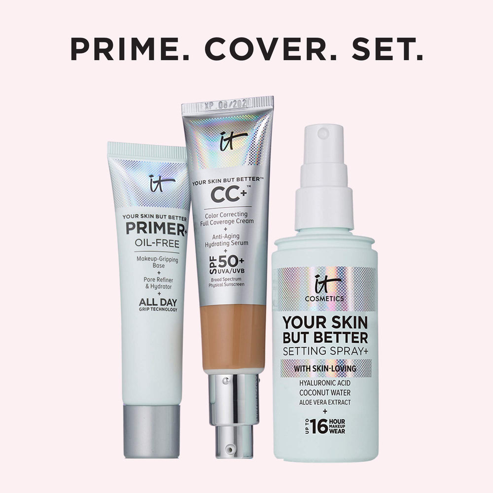 IT Cosmetics Your Skin But Better Primer+ uso sobre piel limpia para hidratación ligera