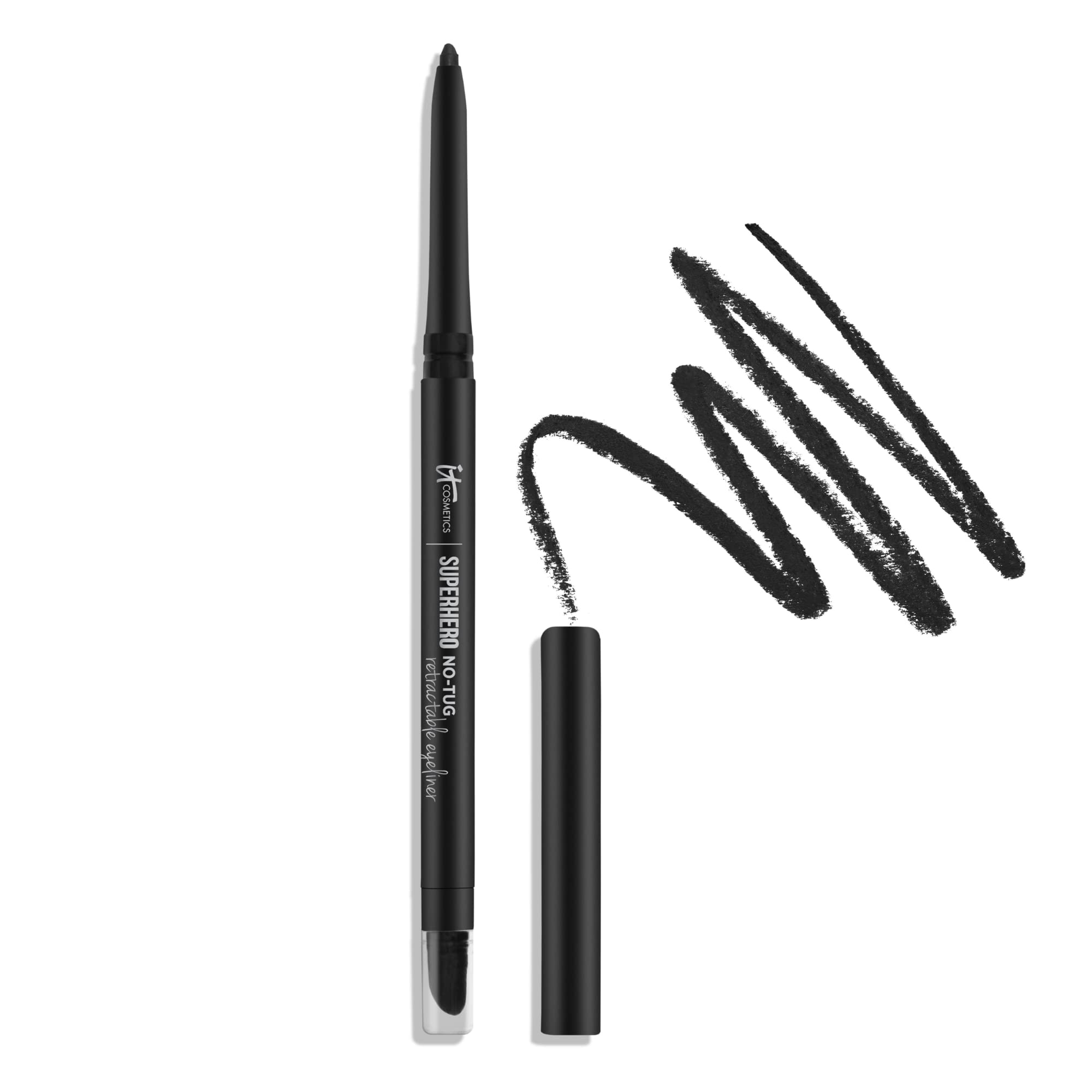 Con IT Cosmetics Superhero No-Tug, la aplicacion-suave permite delinear sin tirar.