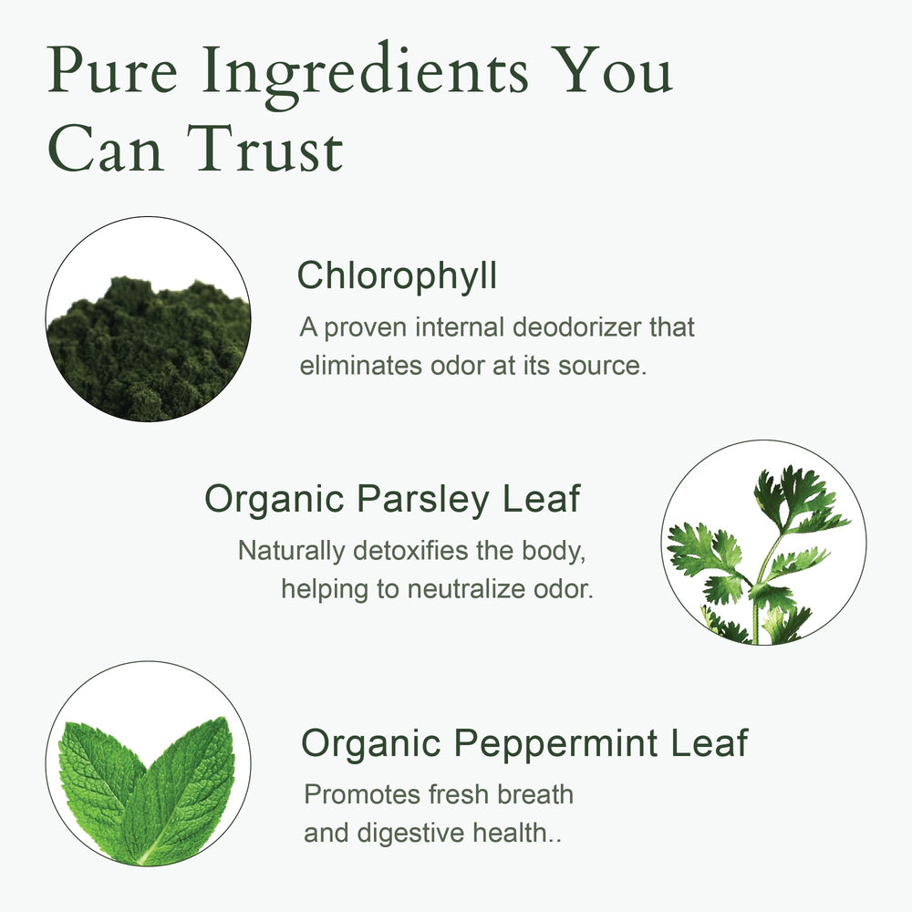 It Just Works clorofilina de cobre, componente detoxificante natural y suave.