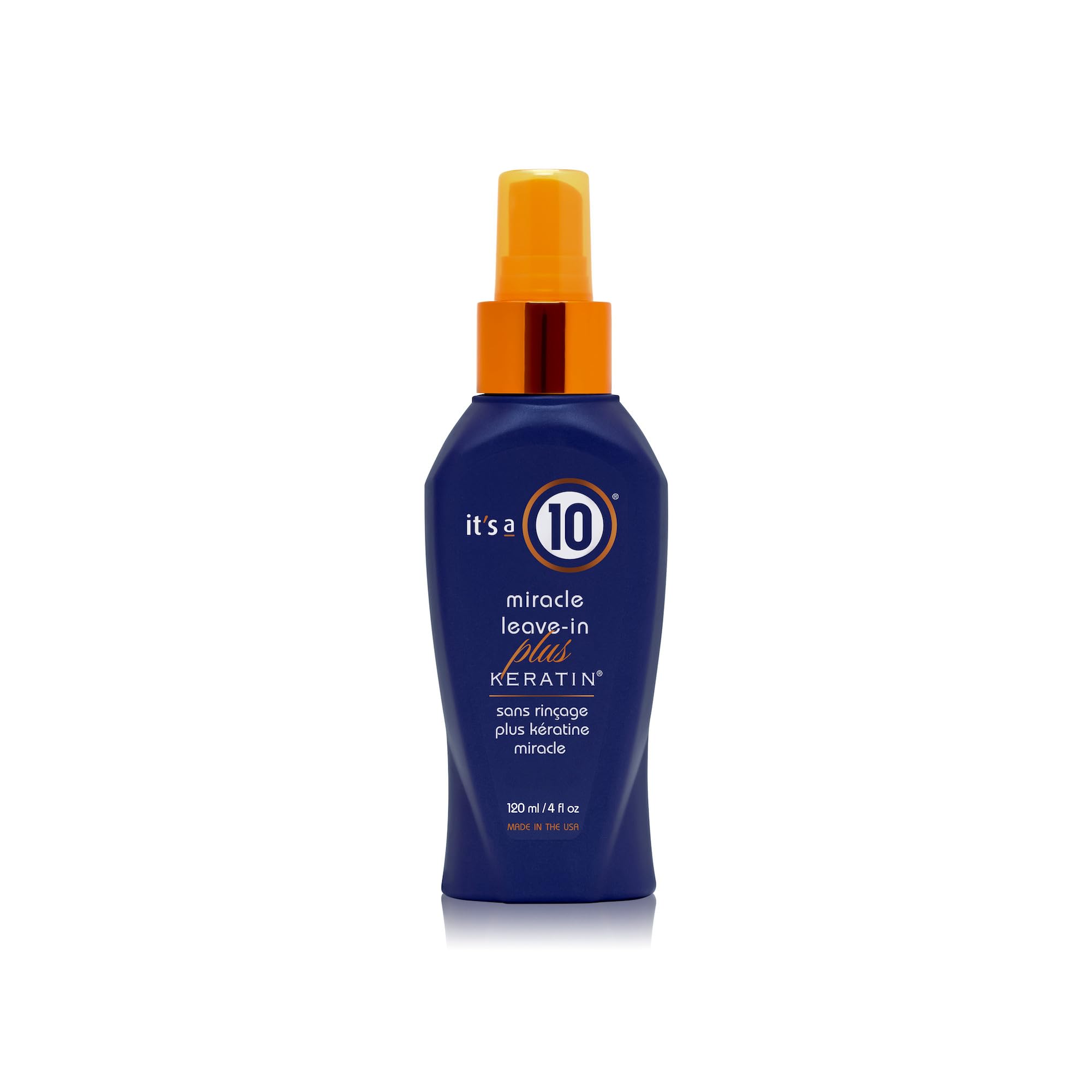 It's a 10 Haircare Milagro sin enjuague con keratina, spray para suavidad diaria.