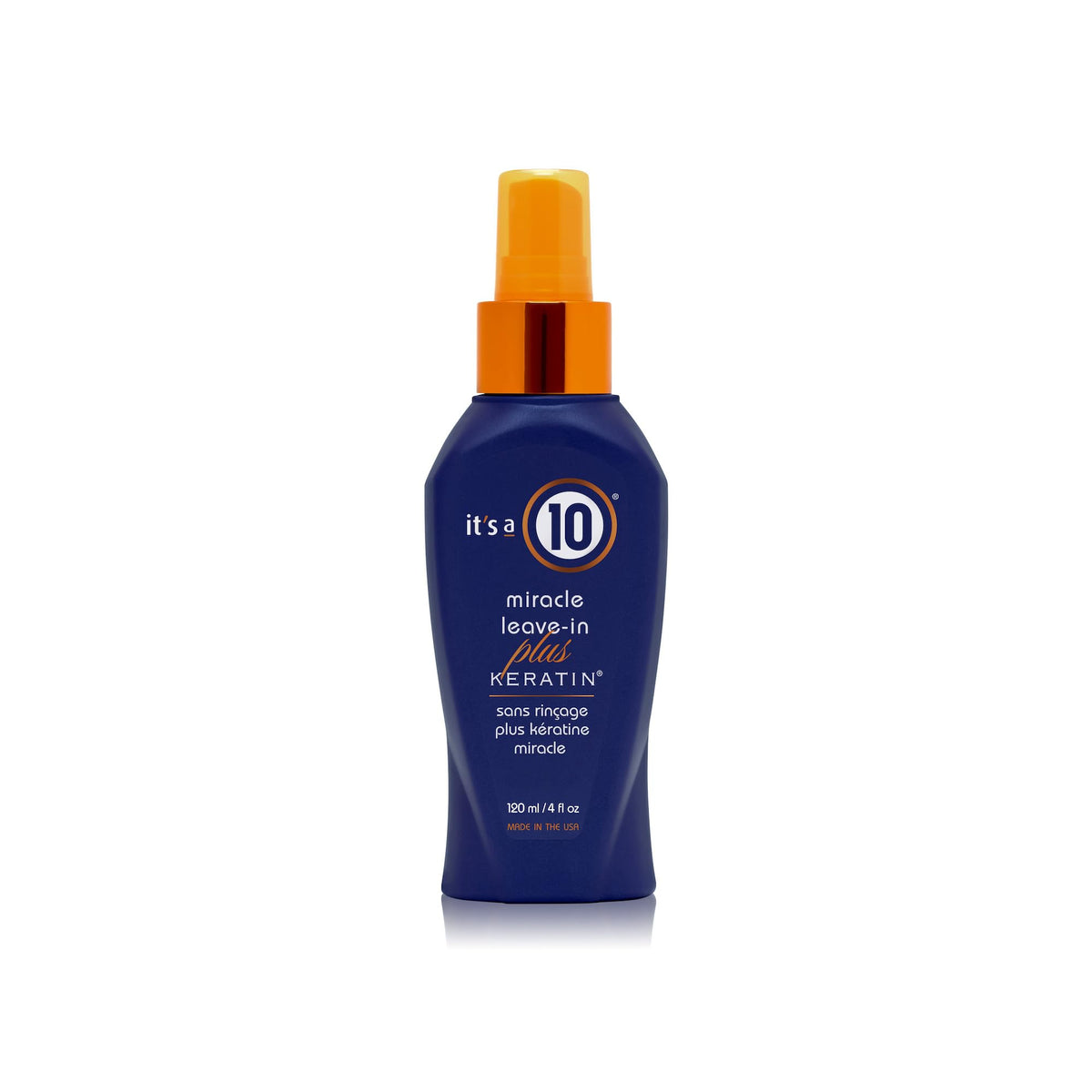 It's a 10 Haircare Milagro sin enjuague con keratina, spray para suavidad diaria.